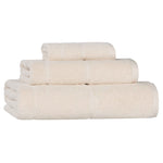 Mile Smart Twist Viscose Cotton Blend Solid 3 Piece Towel Set - Towel Set by Superior Brand