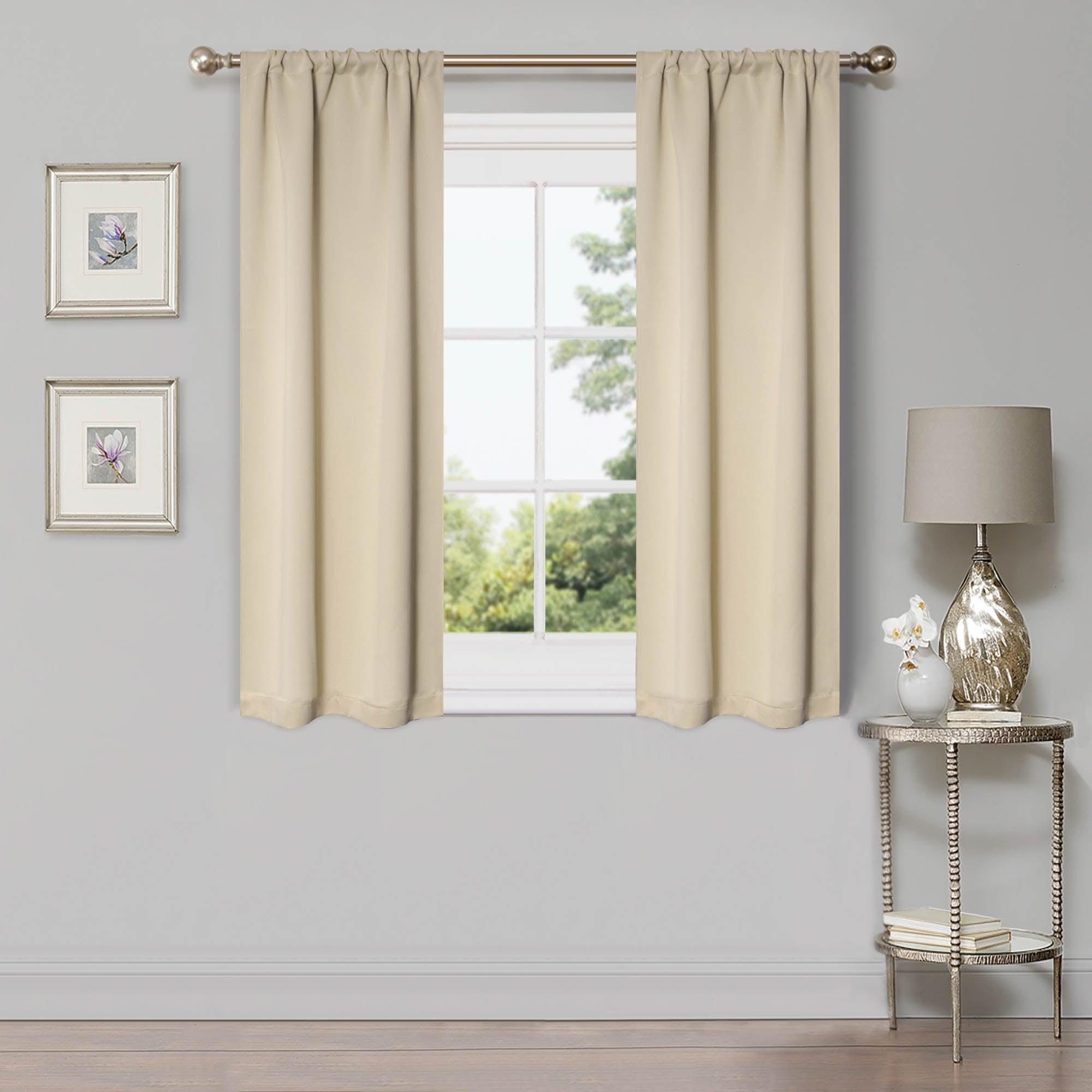 Solid Machine Washable Room Darkening Blackout Curtains, Set of 2 - Blackout Curtains by Superior Brand