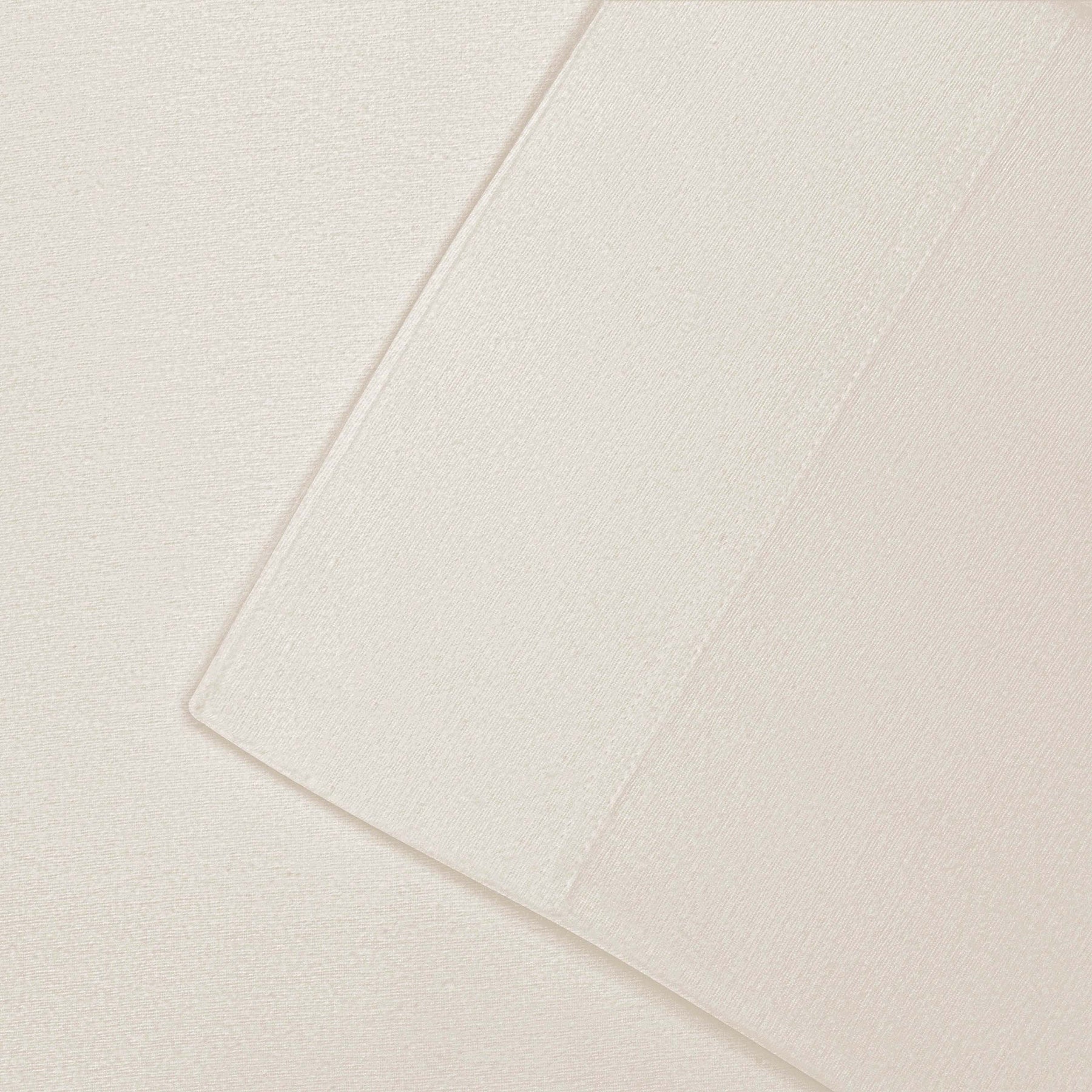 Cotton Flannel 2 Piece Pillowcase Set - Ivory