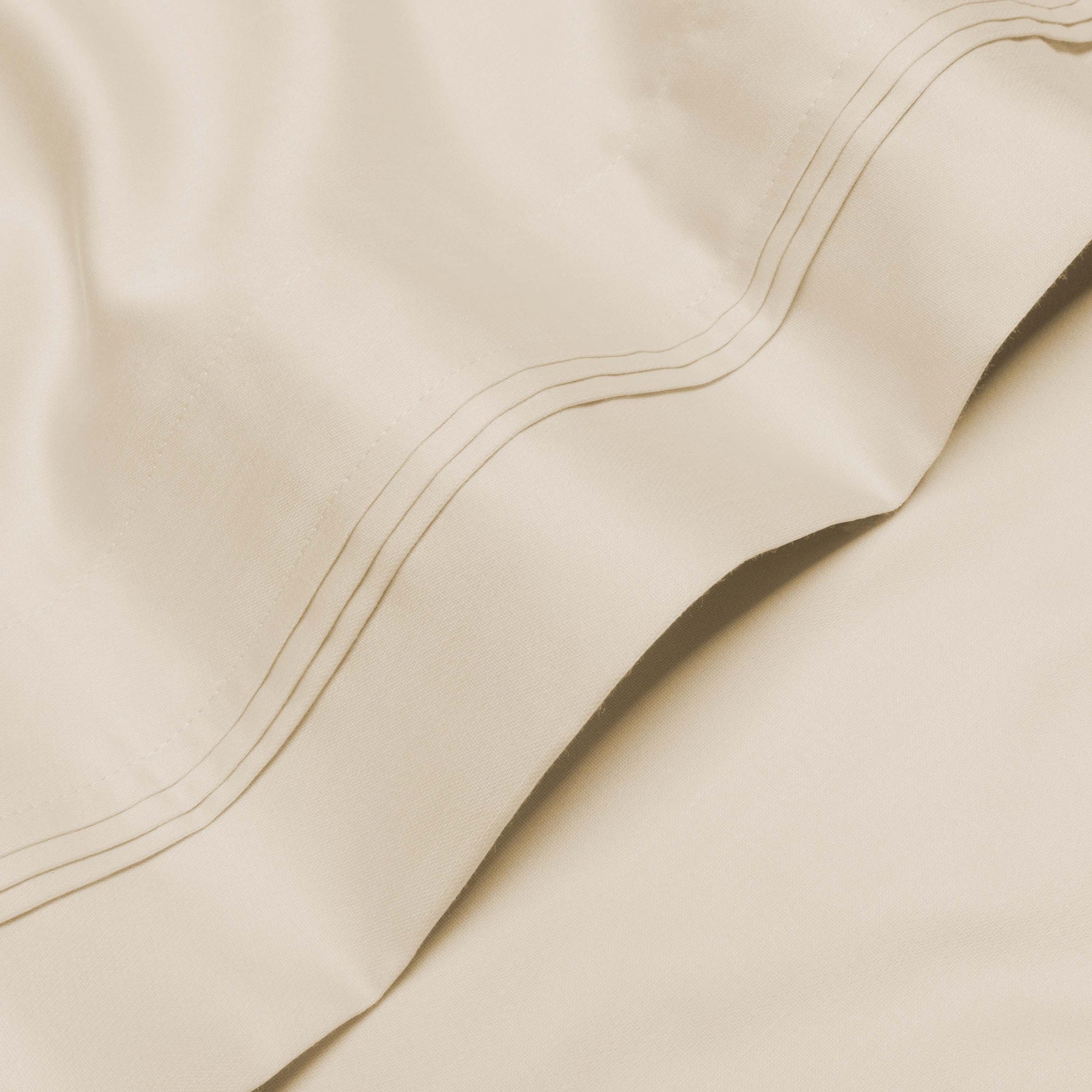 Egyptian Cotton 1000 Thread Count Solid Sheet Set Olympic Queen - Ivory