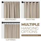 Solid Room Darkening Blackout Curtain Panels, Back Tabs, Set of 2 - Blackout Curtains by Superior