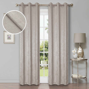 Waverly Thermal Blackout Grommet 2 Piece Curtain Panel Set - Ivory