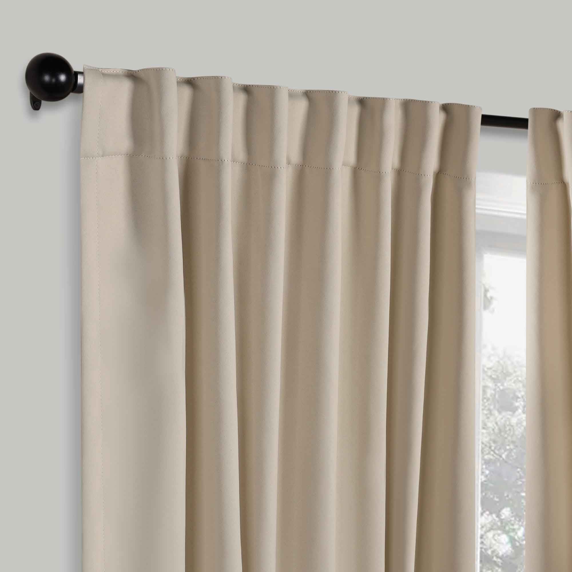 Solid Room Darkening Blackout Curtain Panels, Back Tabs, Set of 2 - Blackout Curtains by Superior