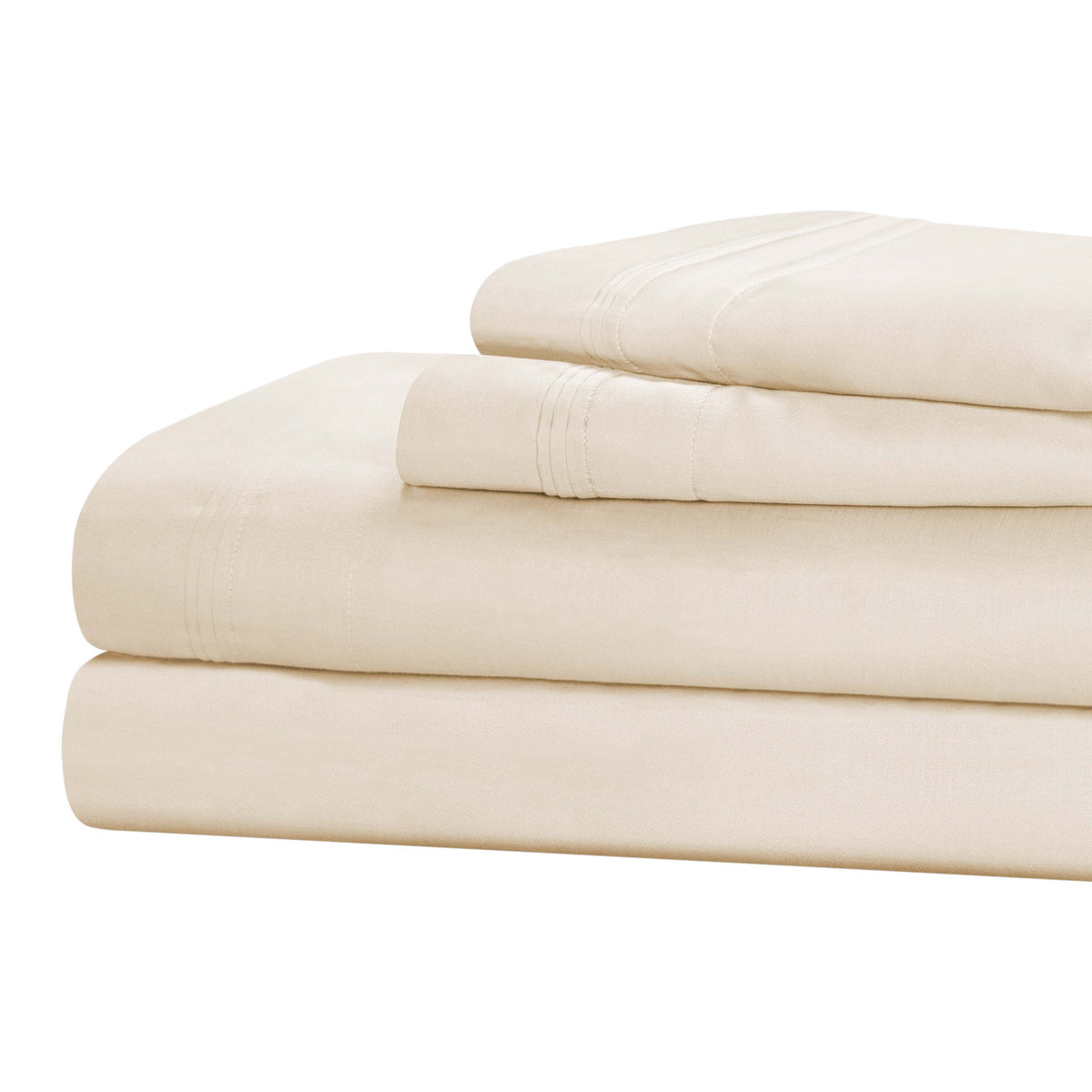 Egyptian Cotton 1500 Thread Count Eco Friendly Solid Sheet Set - Ivory