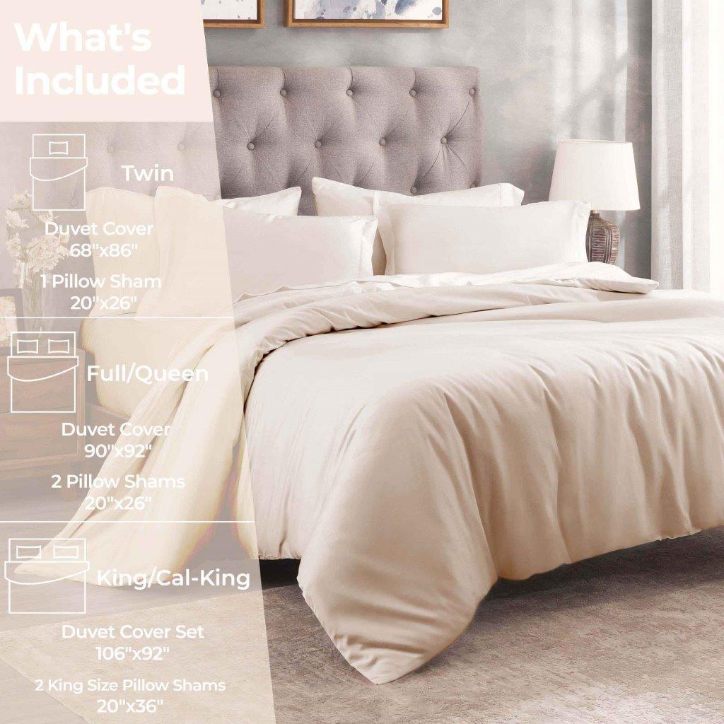 Egyptian Cotton 300 Thread Count Solid Luxury Duvet Cover Set - Egyptian Cotton Duvet Cover Set by Superior