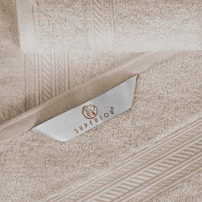 Cotton Heavyweight Absorbent Plush 8 Piece Towel Set - Ivory