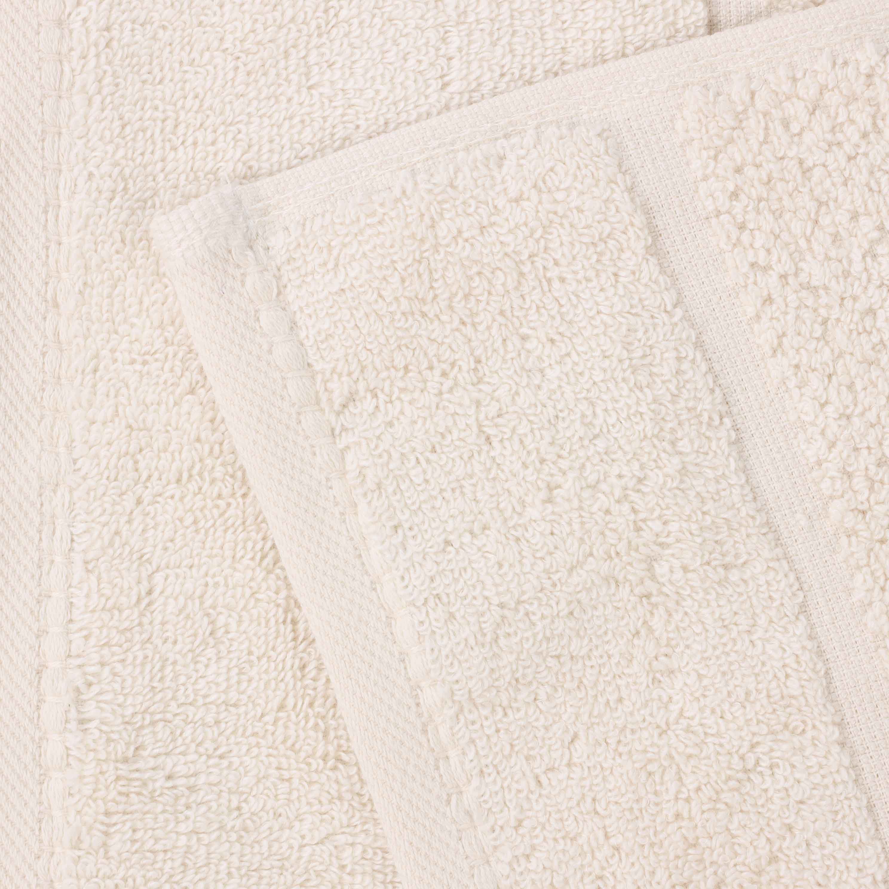 Mile Smart Twist Viscose Cotton Blend Solid 9 Piece Towel Set - Towel Set by Superior Brand