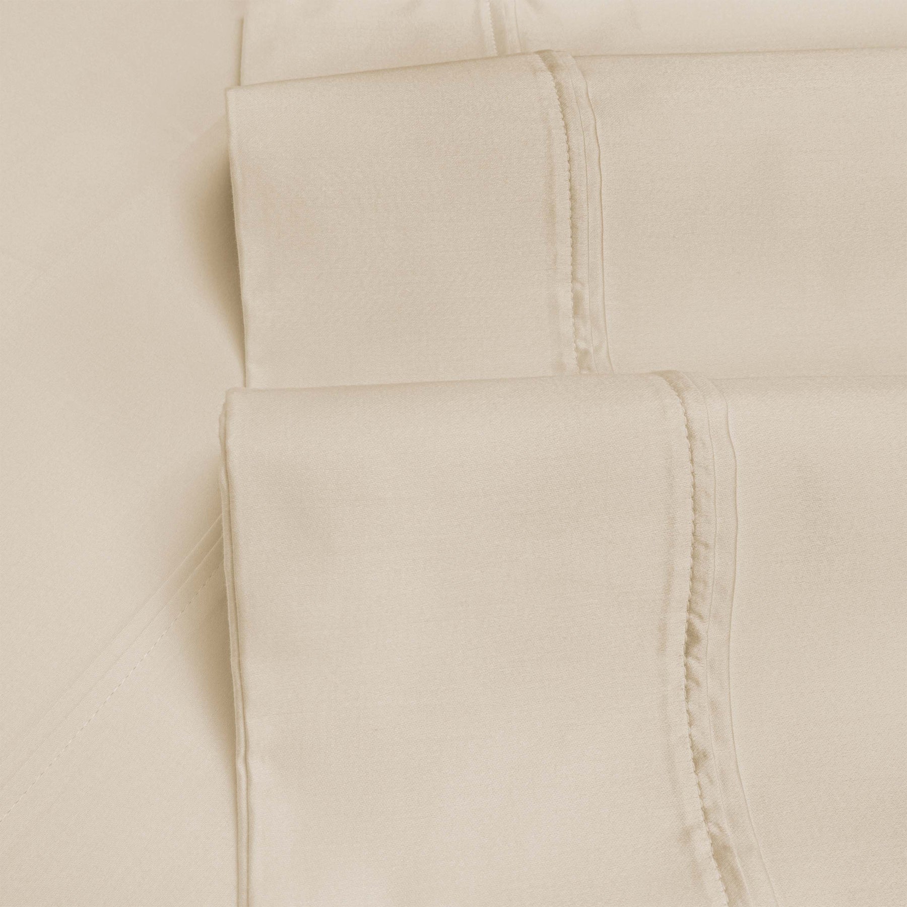 Egyptian Cotton 1200 Thread Count Eco-Friendly Solid Sheet Set - Ivory