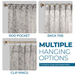 Leaves Room Darkening Back Tabs Blackout Curtain Panels, Set of 2 - Blackout Curtains by Superior