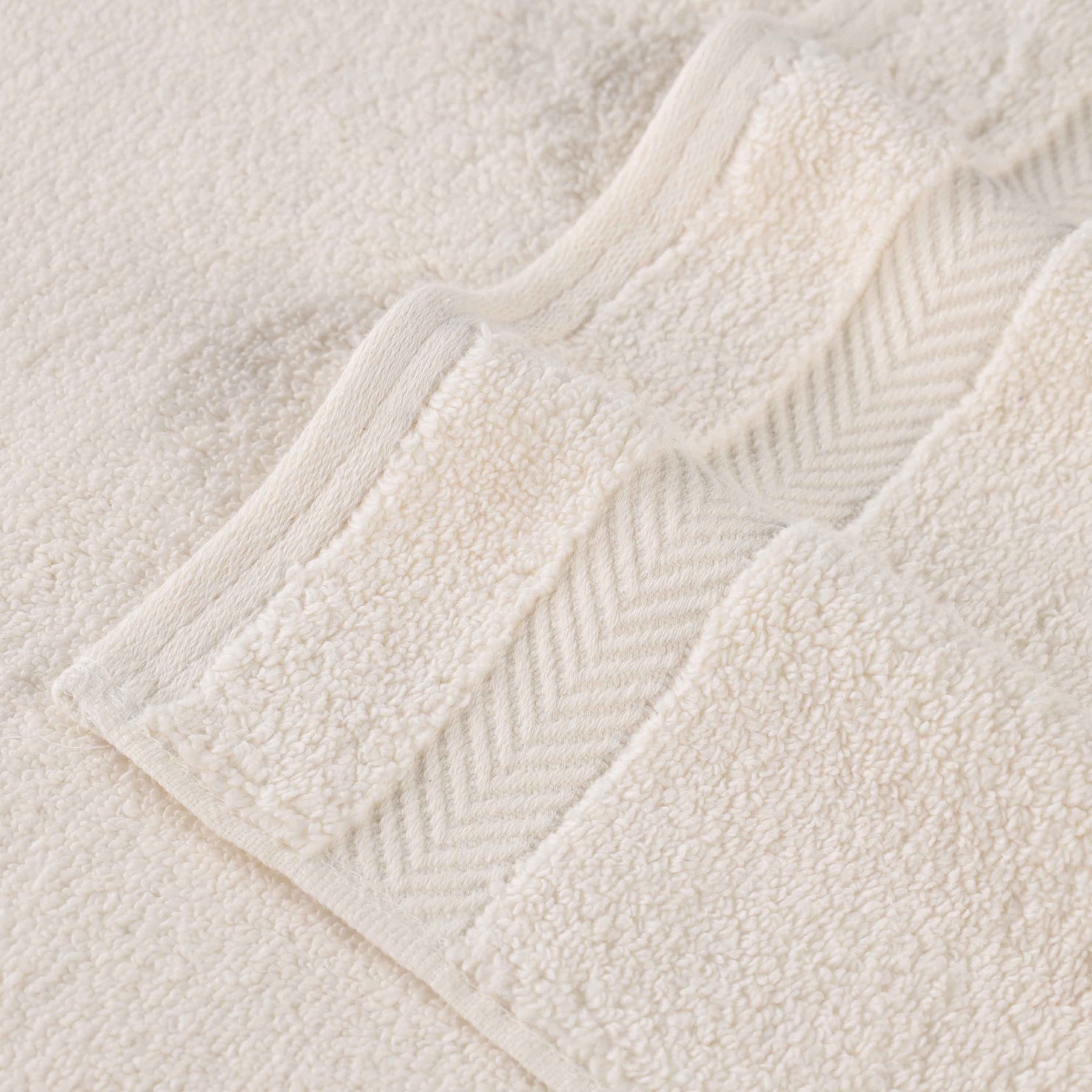 Zero-Twist Smart-Dry Combed Cotton 3 Piece Towel Set - Ivory
