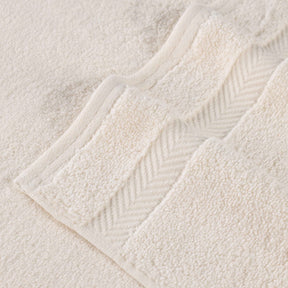 Zero-Twist Cotton Quick-Drying Absorbent Assorted 6 Piece Towel Set - Ivory