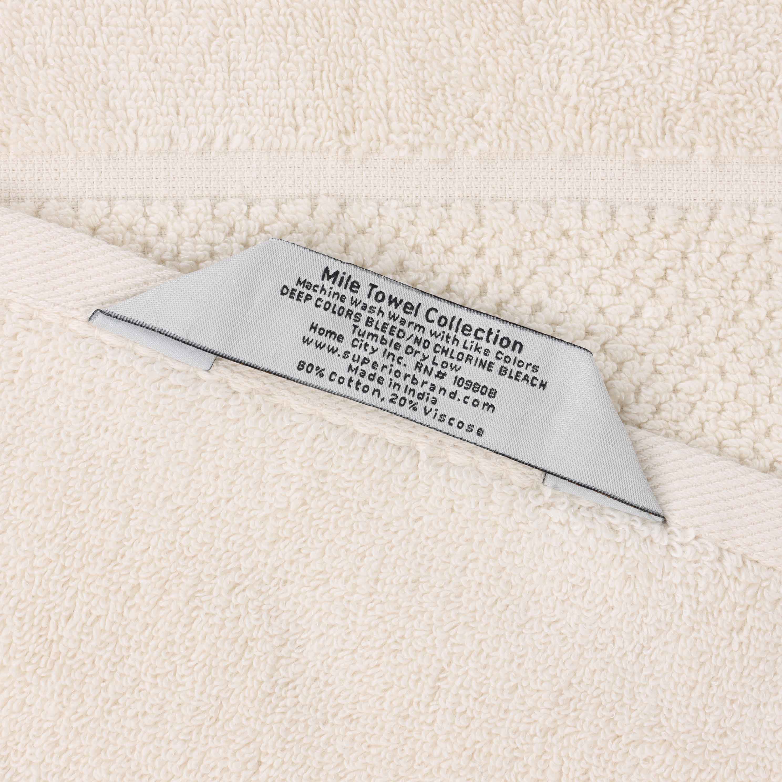 Mile Smart Twist Viscose Cotton Blend Solid 9 Piece Towel Set - Towel Set by Superior Brand