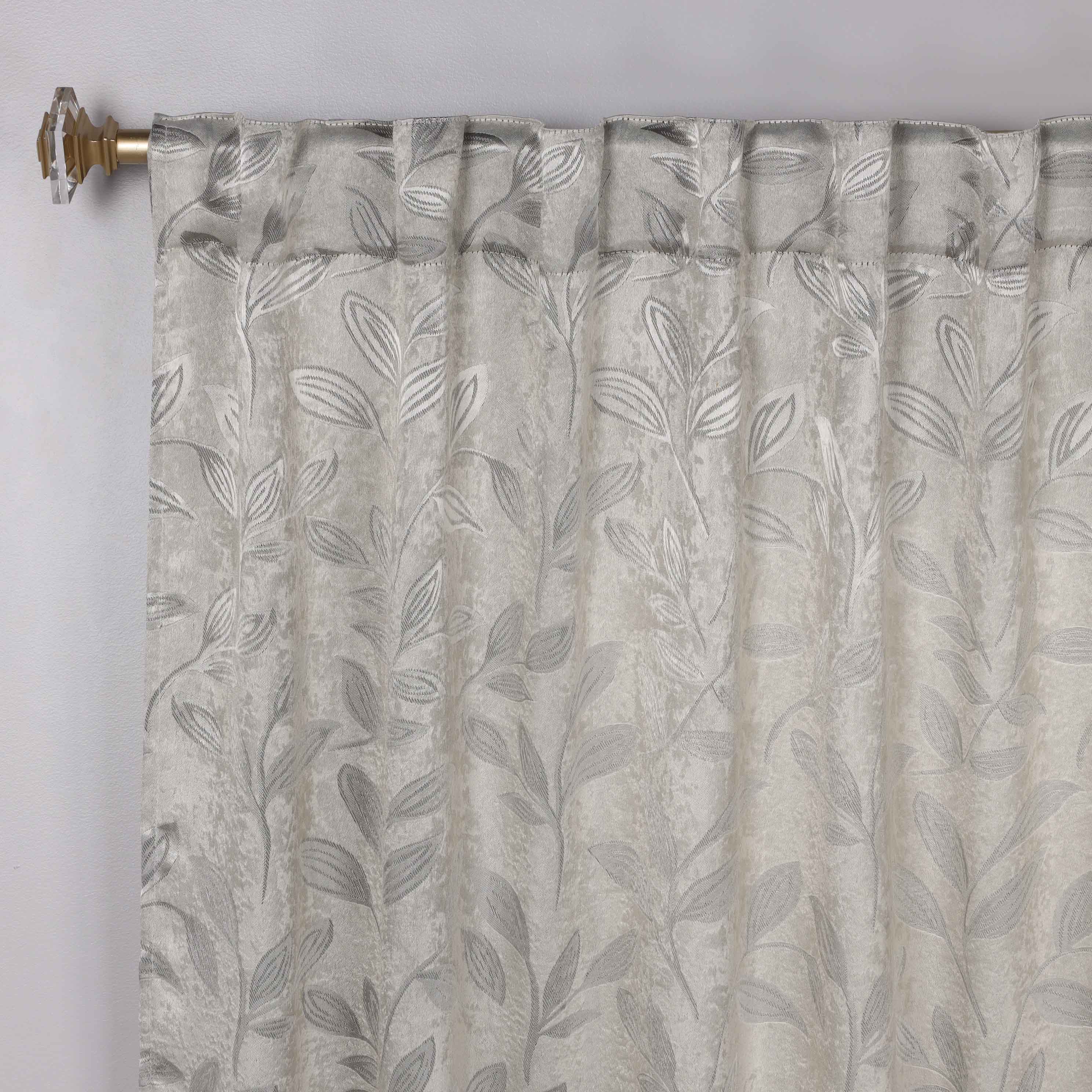 Leaves Room Darkening Back Tabs Blackout Curtain Panels, Set of 2 - Blackout Curtains by Superior