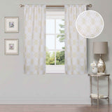 Ribbon Trellis Washable Room Darkening Blackout Curtains, Set of 2 - Blackout Curtains by Superior