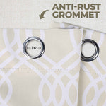 Ribbon Trellis Washable Room Darkening Blackout Curtains, Set of 2 - Blackout Curtains by Superior