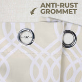 Ribbon Trellis Washable Room Darkening Blackout Curtains, Set of 2 - Blackout Curtains by Superior
