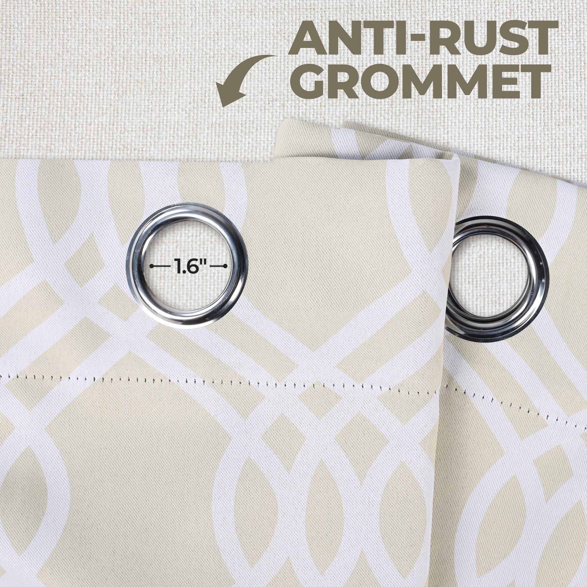 Ribbon Trellis Washable Room Darkening Blackout Curtains, Set of 2 - Blackout Curtains by Superior