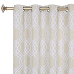 Ribbon Trellis Washable Room Darkening Blackout Curtains, Set of 2 - Blackout Curtains by Superior