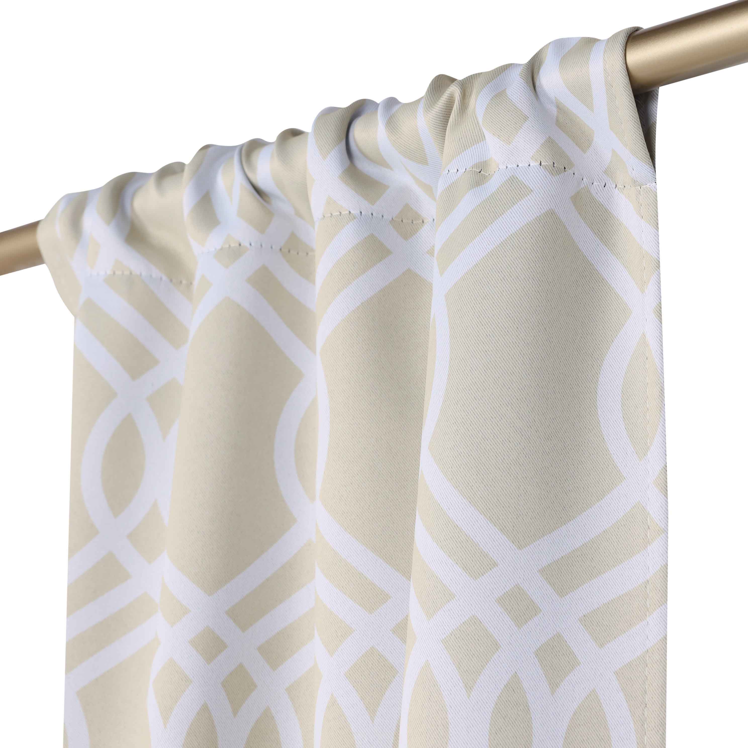 Ribbon Trellis Washable Room Darkening Blackout Curtains, Set of 2 - Blackout Curtains by Superior
