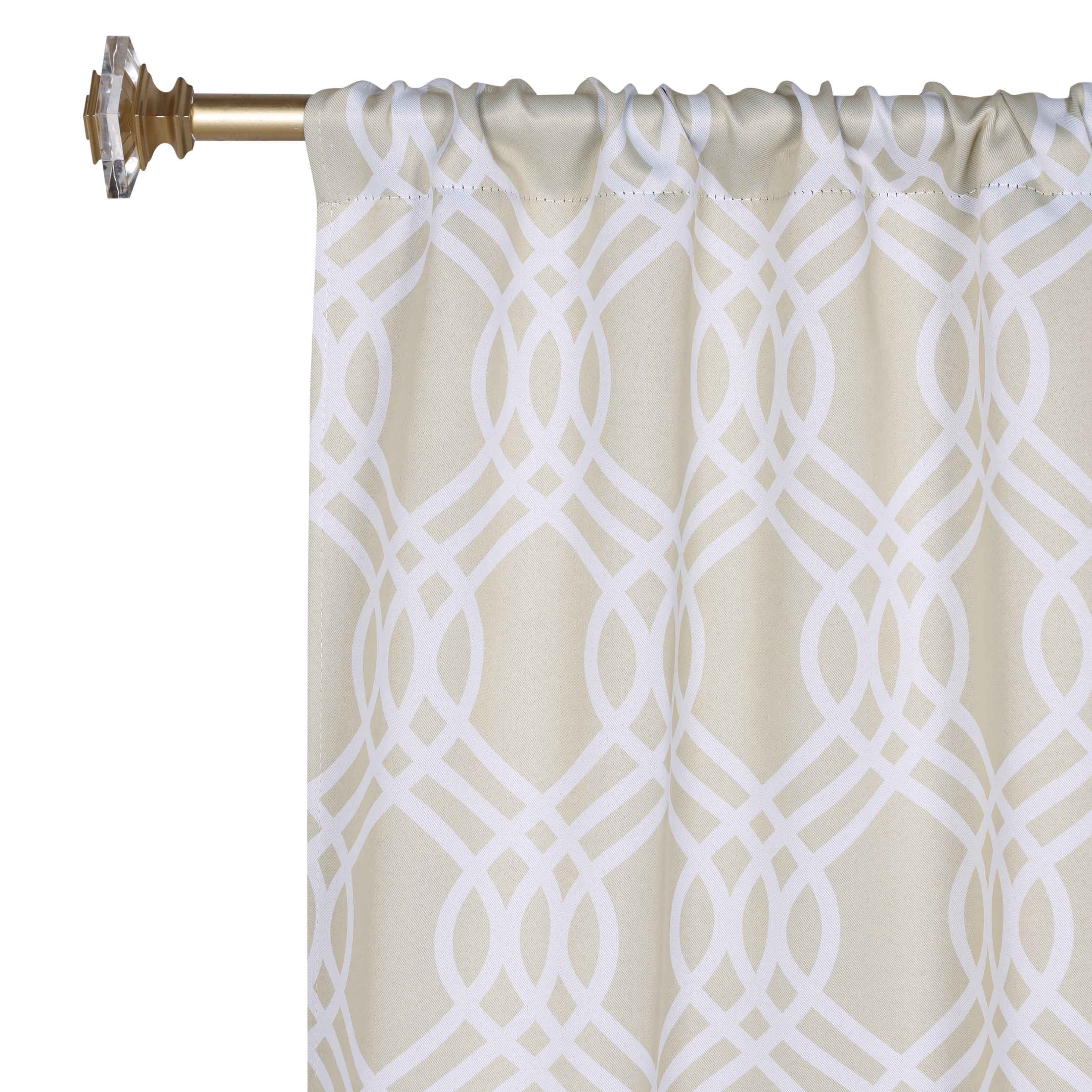 Ribbon Trellis Washable Room Darkening Blackout Curtains, Set of 2 - Blackout Curtains by Superior