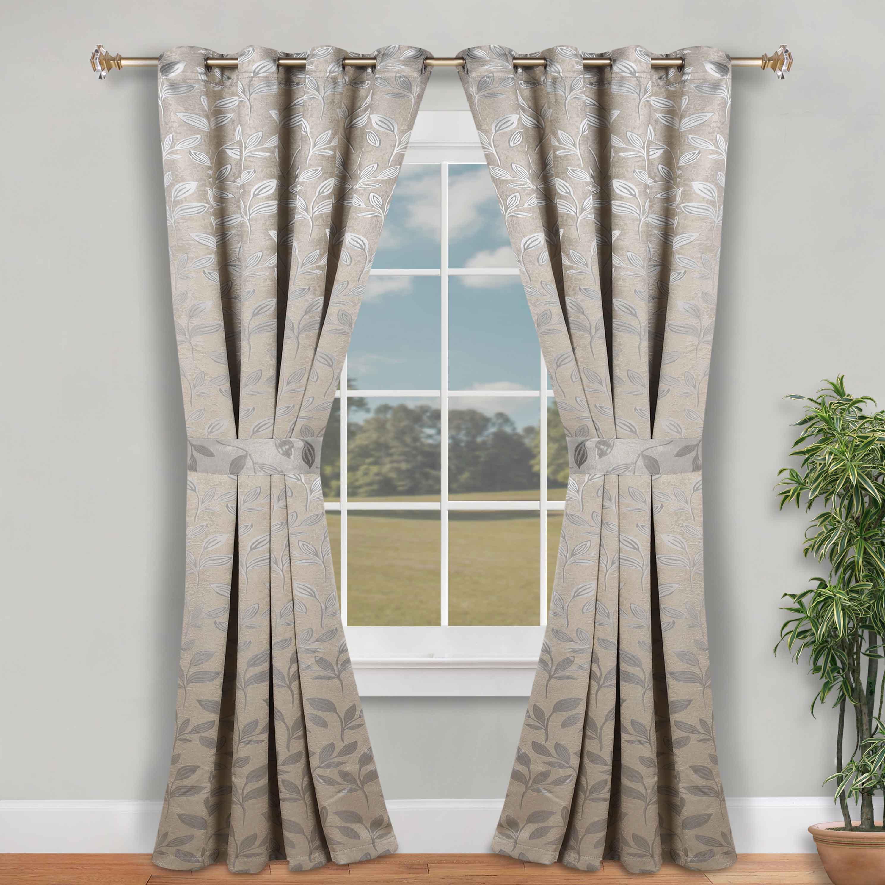 Leaves Room Darkening Washable Blackout Curtain Panels, Set of 2 - Blackout Curtains by Superior