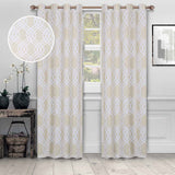 Ribbon Trellis Washable Room Darkening Blackout Curtains, Set of 2 - Blackout Curtains by Superior