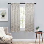 Leaves Room Darkening Washable Blackout Curtain Panels, Set of 2 - Blackout Curtains by Superior