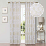 Ribbon Trellis Washable Room Darkening Blackout Curtains, Set of 2 - Blackout Curtains by Superior