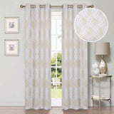 Ribbon Trellis Washable Room Darkening Blackout Curtains, Set of 2 - Blackout Curtains by Superior