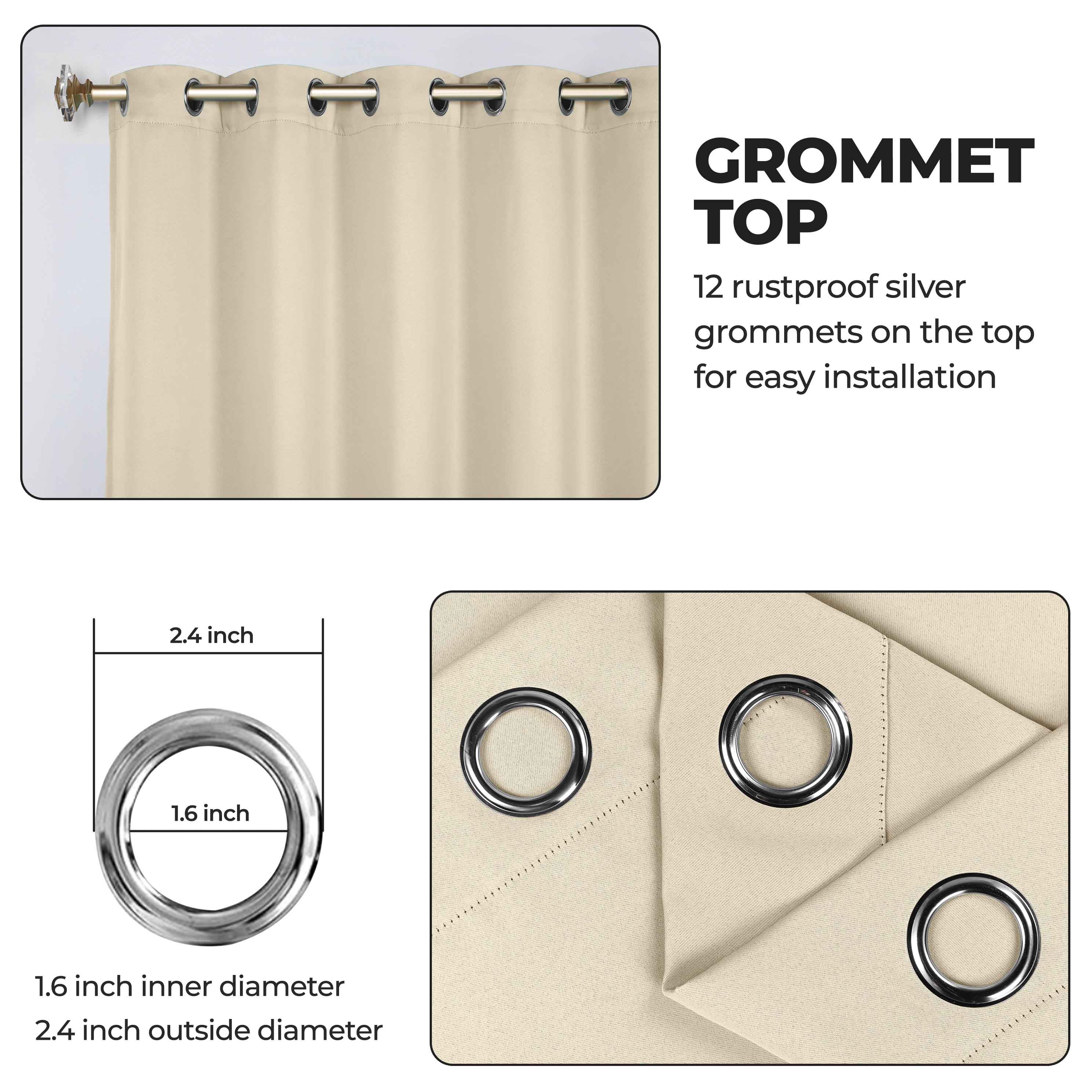 Classic Modern Solid Room Darkening Blackout Curtain Panels, Set of 2 - Blackout Curtains by Superior