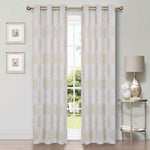 Ribbon Trellis Washable Room Darkening Blackout Curtains, Set of 2 - Blackout Curtains by Superior