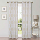 Ribbon Trellis Washable Room Darkening Blackout Curtains, Set of 2 - Blackout Curtains by Superior