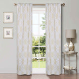 Ribbon Trellis Washable Room Darkening Blackout Curtains, Set of 2 - Blackout Curtains by Superior