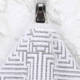 Jasper Cotton Geometric Jacquard Plush Bath Towel Set 2-Piece