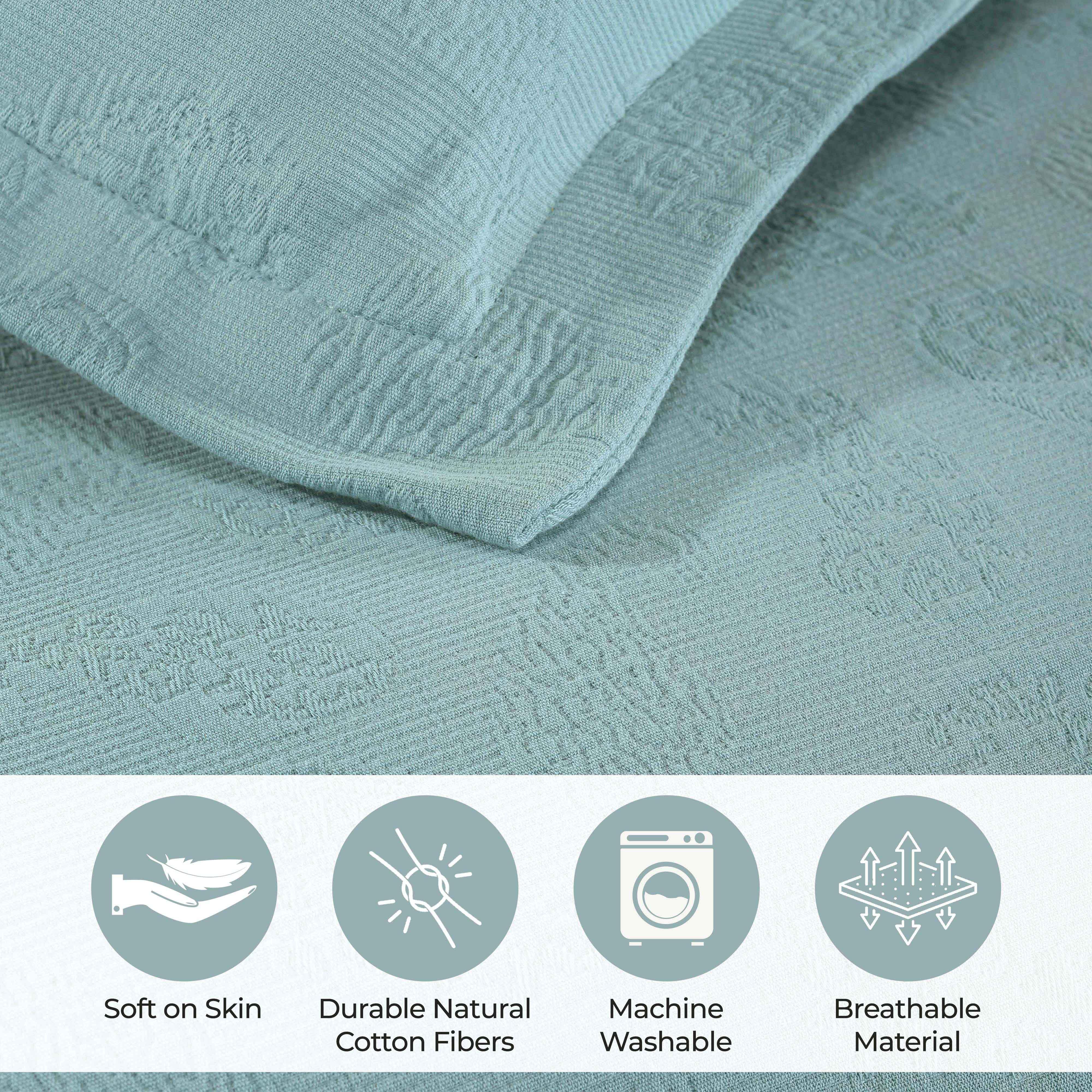 Jacquard Matelassé Paisley Cotton Bedspread Set - Bedspread by Superior