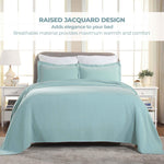 Jacquard Matelassé Paisley Cotton Bedspread Set - Bedspread by Superior
