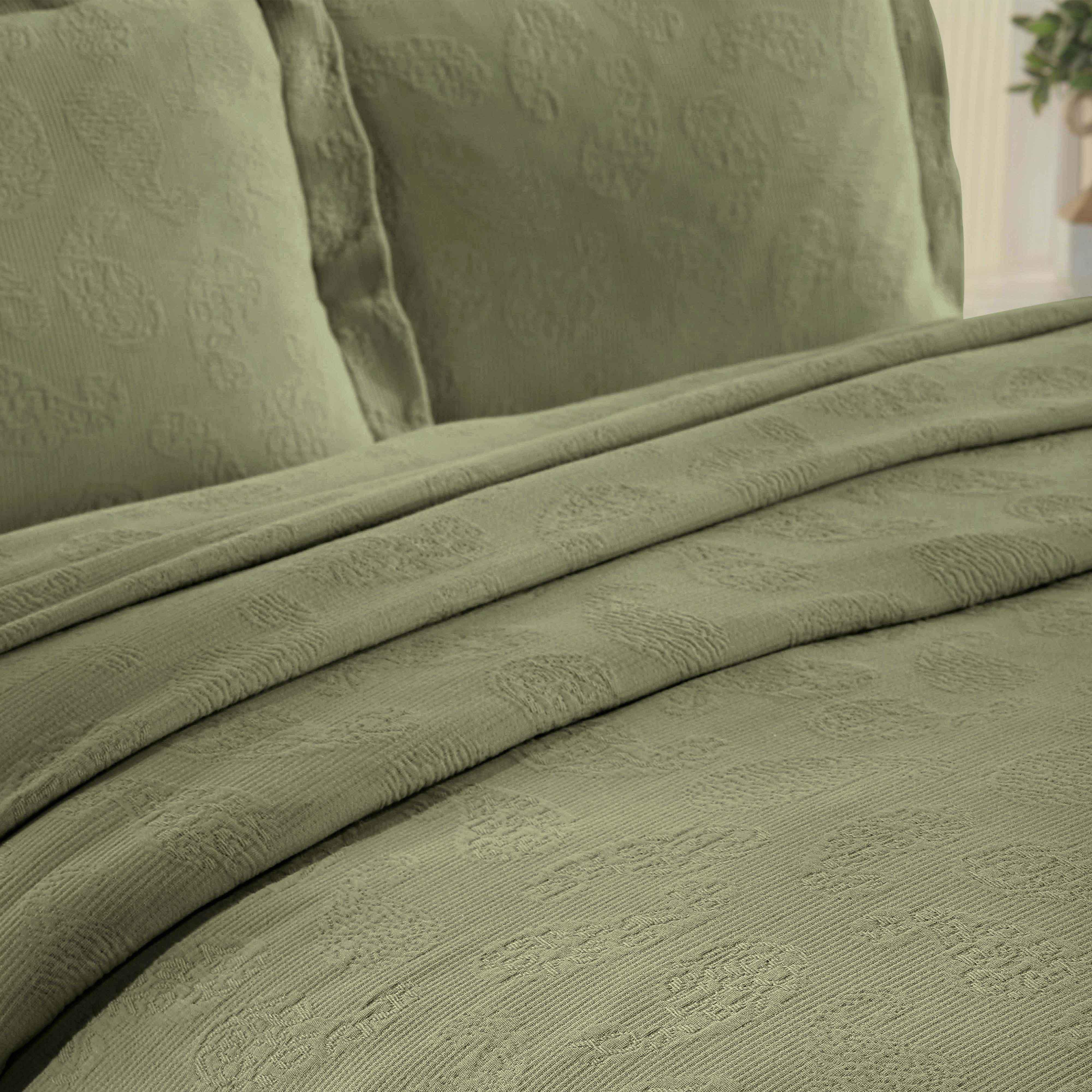 Jacquard Matelassé Paisley Cotton Bedspread Set - Bedspread by Superior