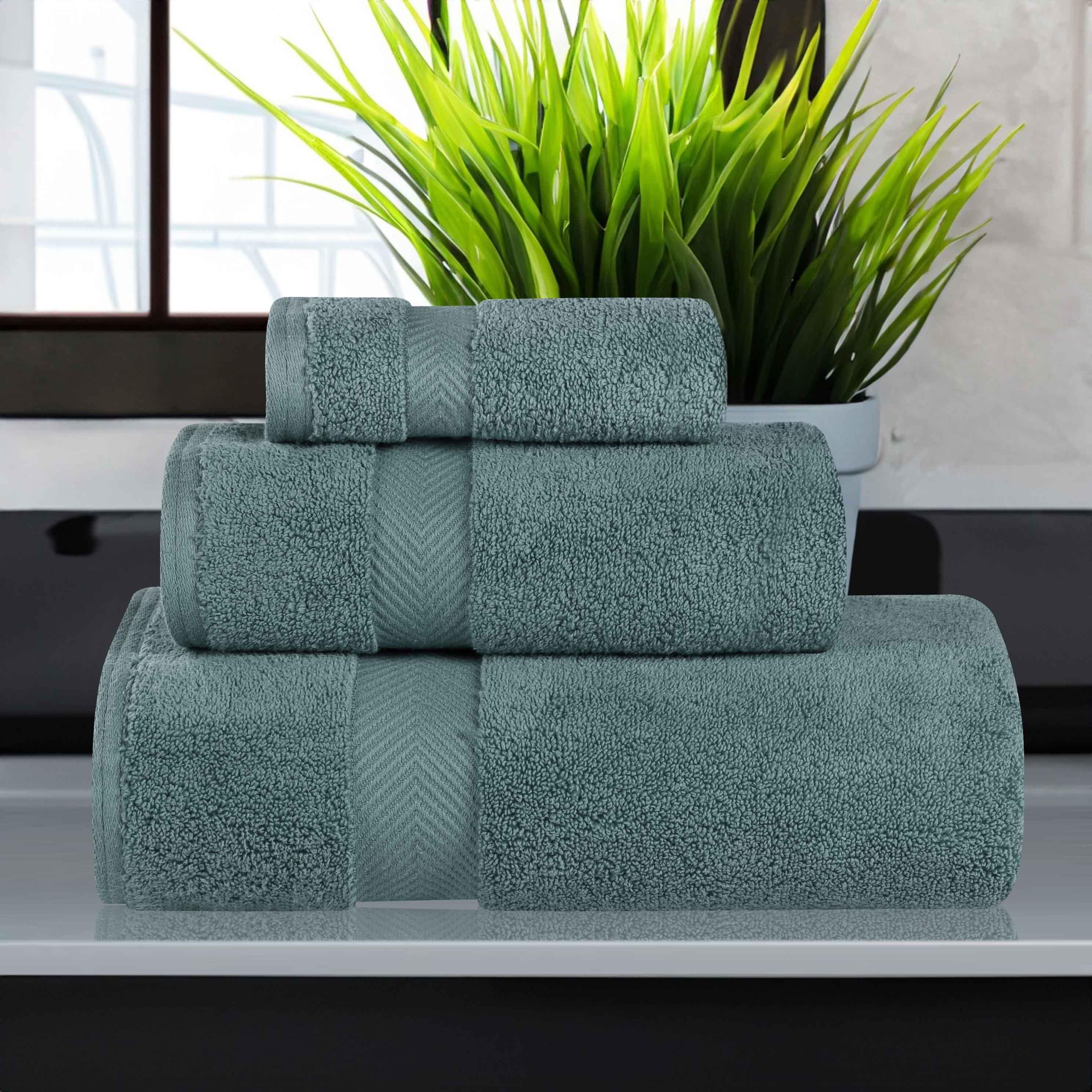Zero-Twist Smart-Dry Combed Cotton 3 Piece Towel Set - Towel Set by Superior Brand