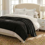 Kacey Ribbed Fluffy Fleece Blanket - Plush Striped Textured Throw