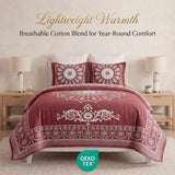 Superior Kymbal Cotton Blend Woven Medallion Jacquard Bedspread Set