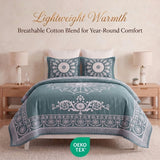 Superior Kymbal Cotton Blend Woven Medallion Jacquard Bedspread Set