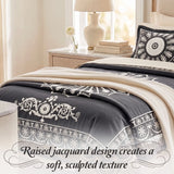 Superior Kymbal Cotton Blend Woven Medallion Jacquard Bedspread Set