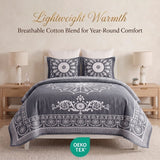 Superior Kymbal Cotton Blend Woven Medallion Jacquard Bedspread Set