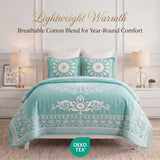Superior Kymbal Cotton Blend Woven Medallion Jacquard Bedspread Set
