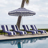 Superior Cabana Striped Cotton Chaise Lounge Chair Cover Set