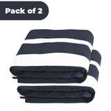 Superior Cabana Striped Cotton Chaise Lounge Chair Cover Set