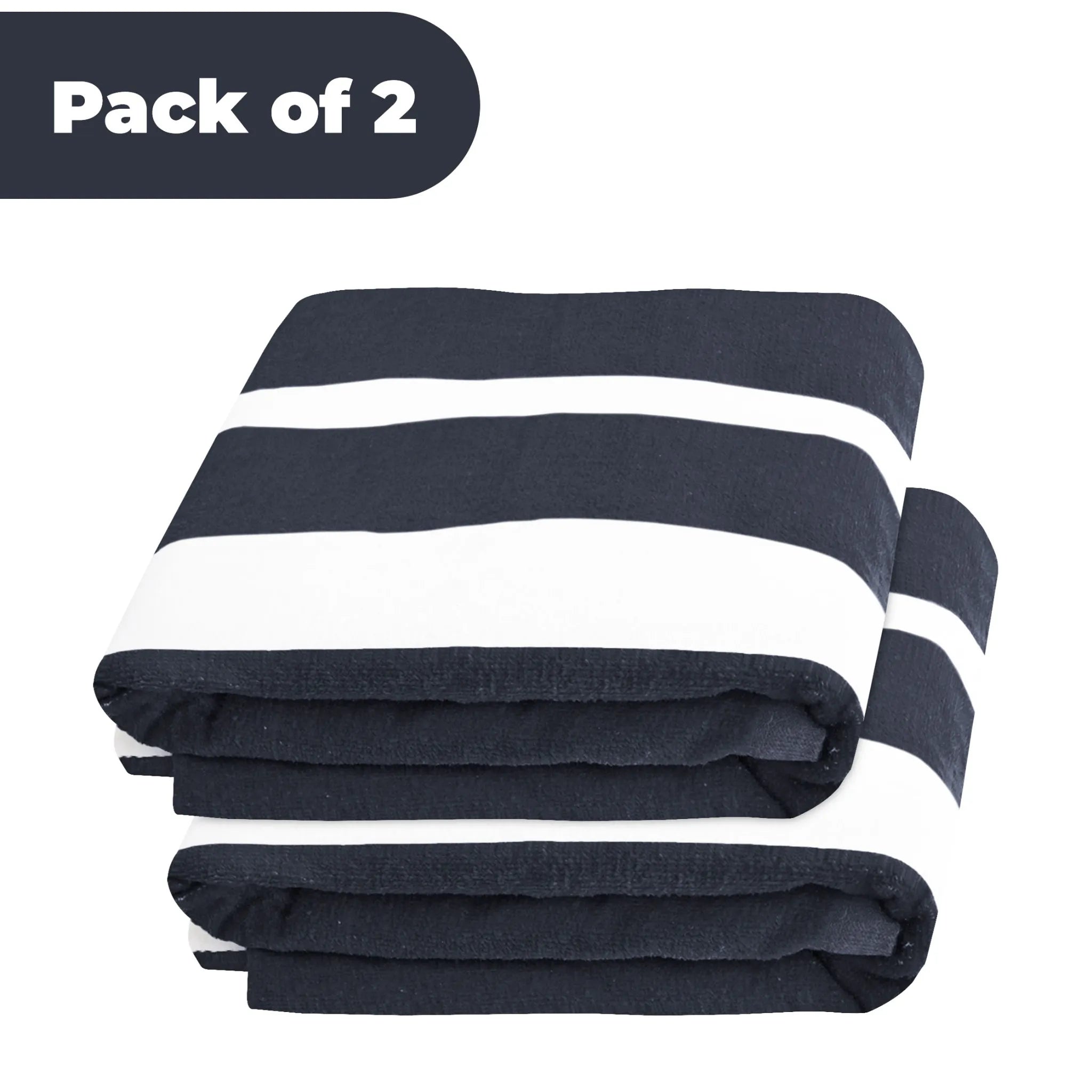 Superior Cabana Striped Cotton Chaise Lounge Chair Cover Set