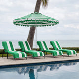 Superior Cabana Striped Cotton Chaise Lounge Chair Cover Set