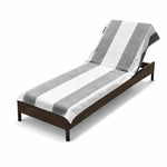 Superior Cabana Striped Cotton Chaise Lounge Chair Cover Set