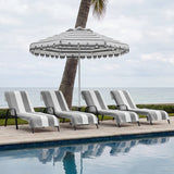 Superior Cabana Striped Cotton Chaise Lounge Chair Cover Set